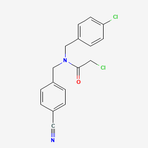 2-chloro-N-[(4-chlorophenyl)methyl]-N-[(4-cyanophenyl)methyl]acetamide