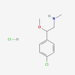 molecular formula C10H15Cl2NO B13556620 [2-(4-Chlorophenyl)-2-methoxyethyl](methyl)amine hydrochloride 