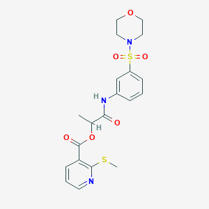 [1-(3-Morpholin-4-ylsulfonylanilino)-1-oxopropan-2-yl] 2-methylsulfanylpyridine-3-carboxylate