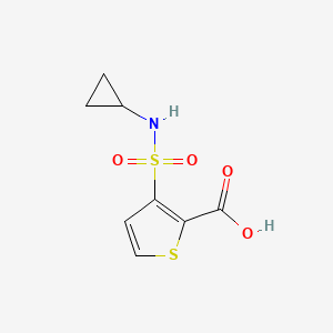 molecular formula C8H9NO4S2 B1355663 3-(Cyclopropylsulfamoyl)thiophene-2-Carboxylic Acid CAS No. 923129-16-2