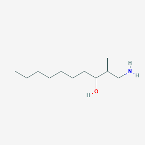 molecular formula C11H25NO B13556650 1-Amino-2-methyldecan-3-ol 