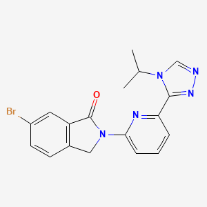 6-bromo-2-{6-[4-(propan-2-yl)-4H-1,2,4-triazol-3-yl]pyridin-2-yl}-2,3-dihydro-1H-isoindol-1-one