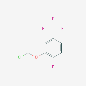 molecular formula C8H5ClF4O B13556692 2-(Chloromethoxy)-1-fluoro-4-(trifluoromethyl)benzene 