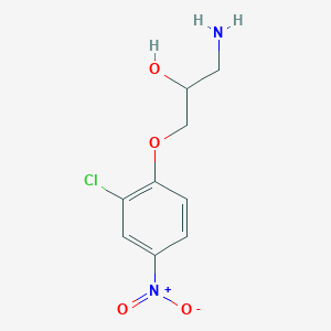 molecular formula C9H11ClN2O4 B13556706 1-Amino-3-(2-chloro-4-nitrophenoxy)propan-2-OL 