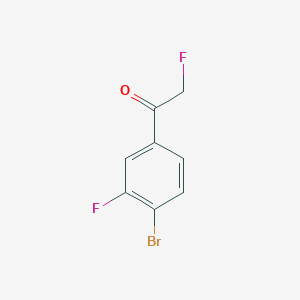 molecular formula C8H5BrF2O B13556731 1-(4-Bromo-3-fluorophenyl)-2-fluoroethan-1-one 