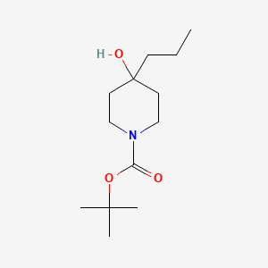 molecular formula C13H25NO3 B13556743 Tert-butyl 4-hydroxy-4-propylpiperidine-1-carboxylate 