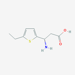 molecular formula C9H13NO2S B13556781 (s)-3-Amino-3-(5-ethylthiophen-2-yl)propanoic acid 