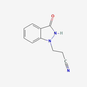 molecular formula C10H9N3O B13556787 3-(3-hydroxy-1H-indazol-1-yl)propanenitrile 