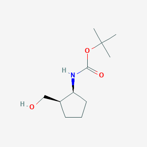 molecular formula C11H21NO3 B13556793 tert-Butyl ((1S,2R)-2-(hydroxymethyl)cyclopentyl)carbamate 