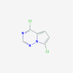 molecular formula C6H3Cl2N3 B13556840 4,7-Dichloropyrrolo[2,1-f][1,2,4]triazine 