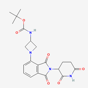 molecular formula C21H24N4O6 B13556847 tert-Butyl (1-(2-(2,6-dioxopiperidin-3-yl)-1,3-dioxoisoindolin-4-yl)azetidin-3-yl)carbamate 