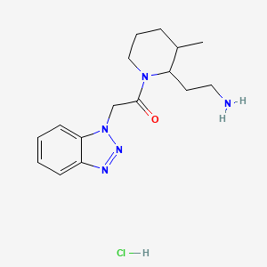 1-[2-(2-aminoethyl)-3-methylpiperidin-1-yl]-2-(1H-1,2,3-benzotriazol-1-yl)ethan-1-one hydrochloride