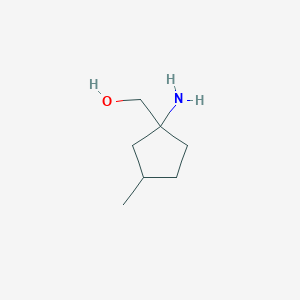 molecular formula C7H15NO B13556905 (1-Amino-3-methylcyclopentyl)methanol 