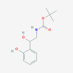 molecular formula C13H19NO4 B13556916 Tert-butyl (2-hydroxy-2-(2-hydroxyphenyl)ethyl)carbamate 