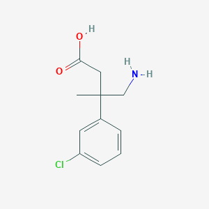 4-Amino-3-(3-chlorophenyl)-3-methylbutanoic acid