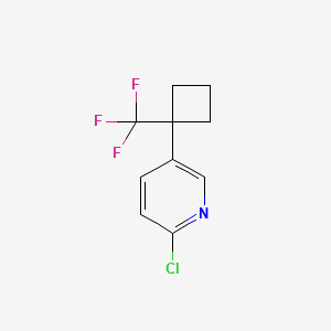 2-Chloro-5-[1-(trifluoromethyl)cyclobutyl]pyridine