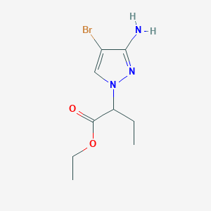 molecular formula C9H14BrN3O2 B13556967 Ethyl 2-(3-amino-4-bromo-1h-pyrazol-1-yl)butanoate 