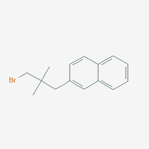 molecular formula C15H17Br B13556974 2-(3-Bromo-2,2-dimethylpropyl)naphthalene 