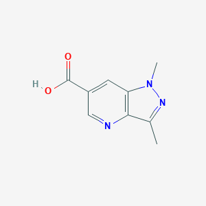 molecular formula C9H9N3O2 B13556979 1,3-dimethyl-1H-pyrazolo[4,3-b]pyridine-6-carboxylicacid 