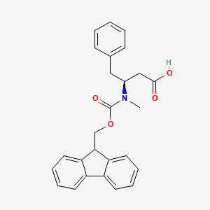 molecular formula C26H25NO4 B13556986 (S)-3-(N-Fmoc-N-methylamino)-4-phenylbutanoic acid 