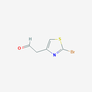 molecular formula C5H4BrNOS B13557010 2-(2-Bromothiazol-4-yl)acetaldehyde 