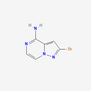 molecular formula C6H5BrN4 B13557065 2-Bromopyrazolo[1,5-a]pyrazin-4-amine 