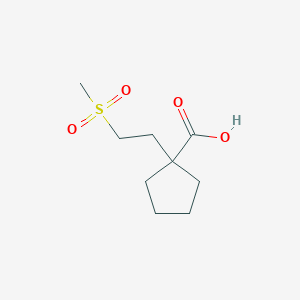 1-(2-(Methylsulfonyl)ethyl)cyclopentane-1-carboxylic acid