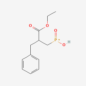 molecular formula C12H16O4P+ B13557109 (2-Benzyl-3-ethoxy-3-oxopropyl)phosphinic acid 