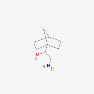 molecular formula C9H17NO B13557126 2-Amino-1-{bicyclo[2.2.1]heptan-1-yl}ethan-1-ol 