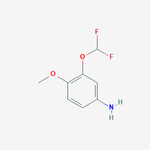 molecular formula C8H9F2NO2 B1355714 3-(二氟甲氧基)-4-甲氧基苯胺 CAS No. 97963-82-1