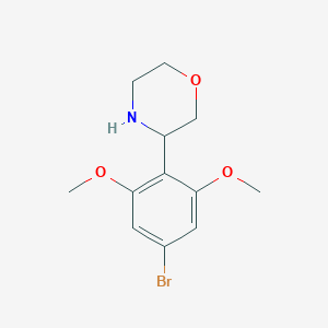 molecular formula C12H16BrNO3 B13557189 3-(4-Bromo-2,6-dimethoxyphenyl)morpholine 