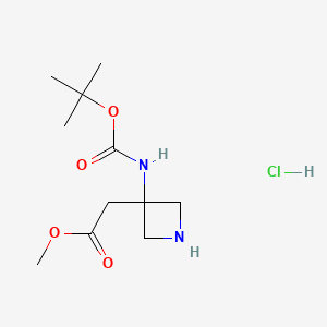 Methyl2-(3-{[(tert-butoxy)carbonyl]amino}azetidin-3-yl)acetatehydrochloride