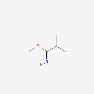 molecular formula C5H11NO B13557202 Methyl 2-methylpropanimidate 