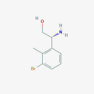 molecular formula C9H12BrNO B13557246 (r)-2-Amino-2-(3-bromo-2-methylphenyl)ethan-1-ol 