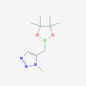 molecular formula C10H18BN3O2 B13557260 2-(1-Methyl-1H-triazol-5-YL)methyl-4,4,5,5-tetramethyl-[1,3,2]dioxaborolane 