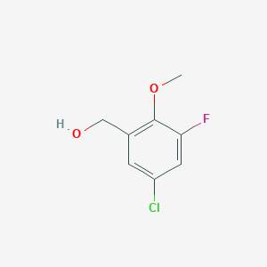 molecular formula C8H8ClFO2 B13557270 (5-Chloro-3-fluoro-2-methoxyphenyl)methanol 