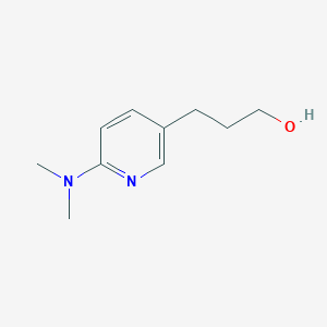 molecular formula C10H16N2O B13557295 6-(Dimethylamino)-3-pyridinepropanol 