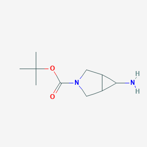molecular formula C10H18N2O2 B1355730 叔丁基 6-氨基-3-氮杂双环[3.1.0]己烷-3-羧酸酯 CAS No. 208837-83-6