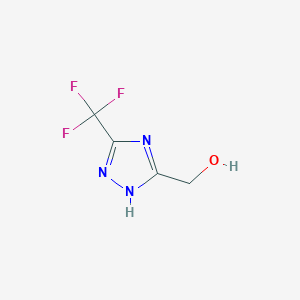 molecular formula C4H4F3N3O B13557303 [3-(trifluoromethyl)-1H-1,2,4-triazol-5-yl]methanol 