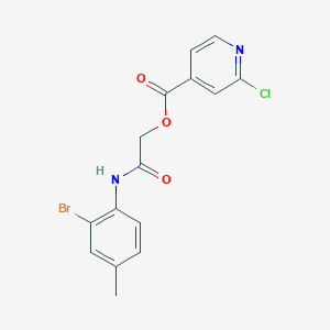 molecular formula C15H12BrClN2O3 B13557312 [(2-Bromo-4-methylphenyl)carbamoyl]methyl 2-chloropyridine-4-carboxylate 