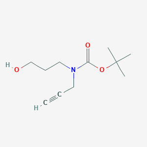 molecular formula C11H19NO3 B13557326 Tert-butyl 3-hydroxypropyl(prop-2-ynyl)carbamate 