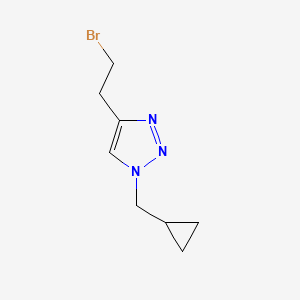 molecular formula C8H12BrN3 B13557331 4-(2-Bromoethyl)-1-(cyclopropylmethyl)-1h-1,2,3-triazole 