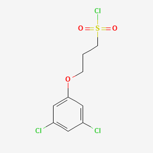 molecular formula C9H9Cl3O3S B13557369 3-(3,5-Dichlorophenoxy)propane-1-sulfonyl chloride 