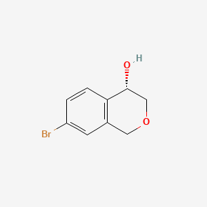 molecular formula C9H9BrO2 B13557375 (4S)-7-bromo-3,4-dihydro-1H-2-benzopyran-4-ol 