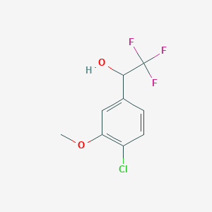 1-(4-Chloro-3-methoxyphenyl)-2,2,2-trifluoroethan-1-ol