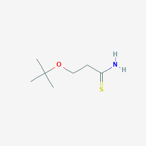 molecular formula C7H15NOS B13557384 3-(Tert-butoxy)propanethioamide 