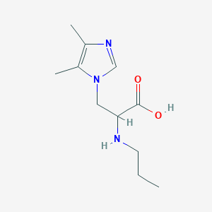 molecular formula C11H19N3O2 B13557417 3-(4,5-Dimethyl-1h-imidazol-1-yl)-2-(propylamino)propanoic acid 