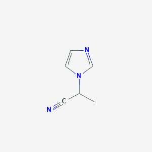 molecular formula C6H7N3 B13557451 2-(1H-imidazol-1-yl)propanenitrile 