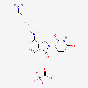 3-{4-[(5-aminopentyl)amino]-1-oxo-2,3-dihydro-1H-isoindol-2-yl}piperidine-2,6-dione,trifluoroaceticacid