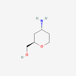 molecular formula C6H13NO2 B13557476 rac-[(2R,4R)-4-aminooxan-2-yl]methanol 